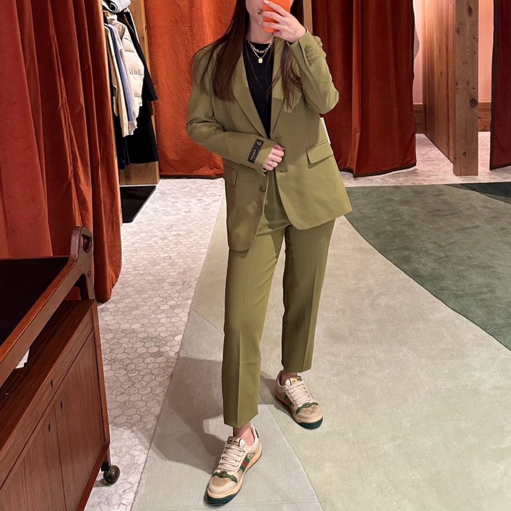 Wilfred Aritzia Olive Suit Set Blazer Size XS｜Pants Size S/0